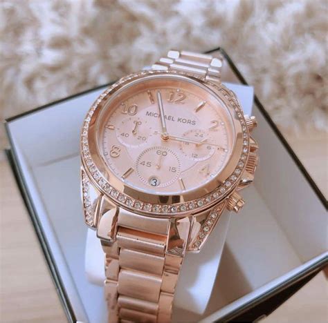 michael kors blair rose gold tone stainless steel chronograph watch|blair rose gold tone.